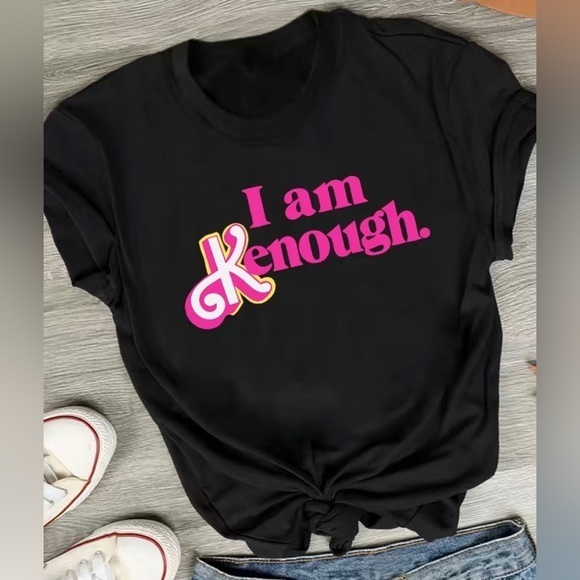 FASHION STATEMENT "I am Kenough!" - SS Tee for Barbie and Ken Super Fans! Black - Picture 1 of 5